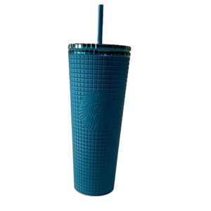 New - - New Starbucks 2023 SUBZERO Venti 24 oz Cold Cup Grid Soft Touch Tumbler